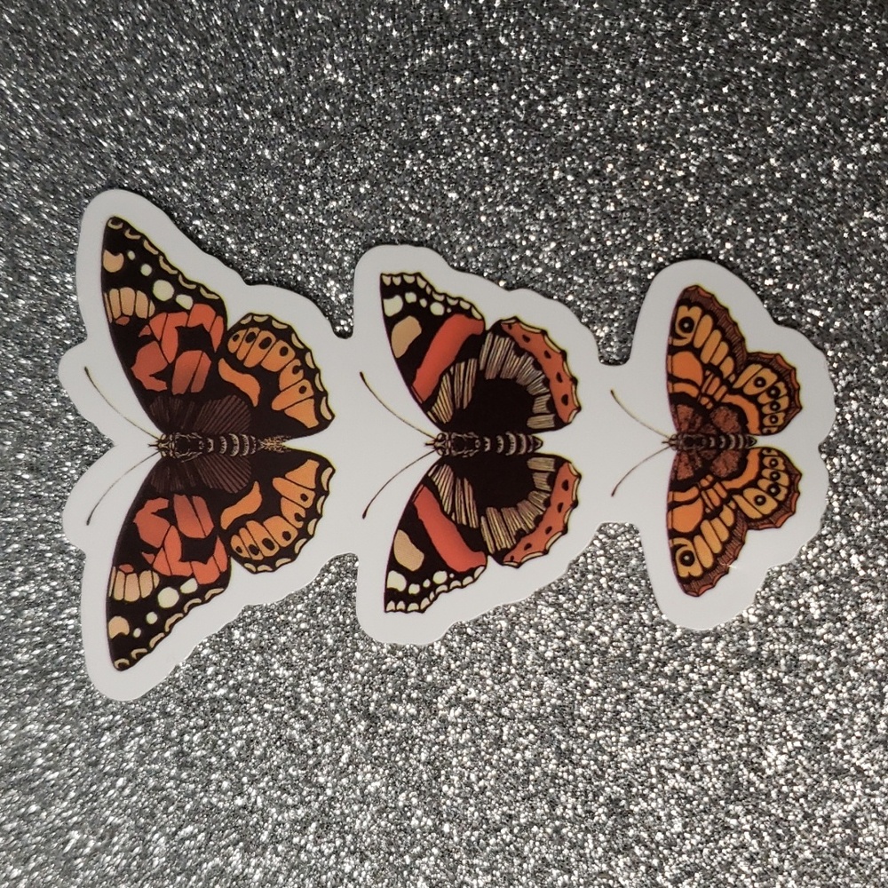 NATURE WATERPOOF Sticker Butterfly family